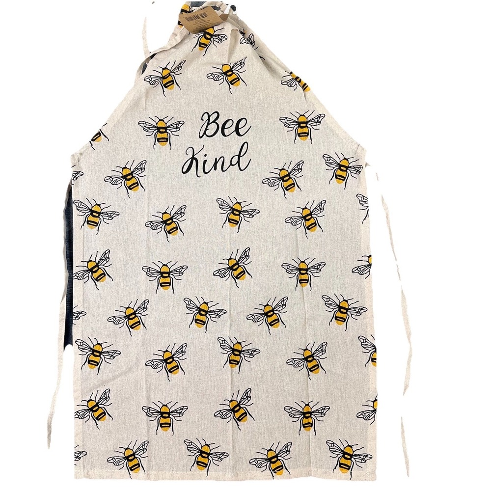 MABELLE HOME COLLECTION Apron ~ "Bee Kind" Bumblebee Design Cooking Baking Chef